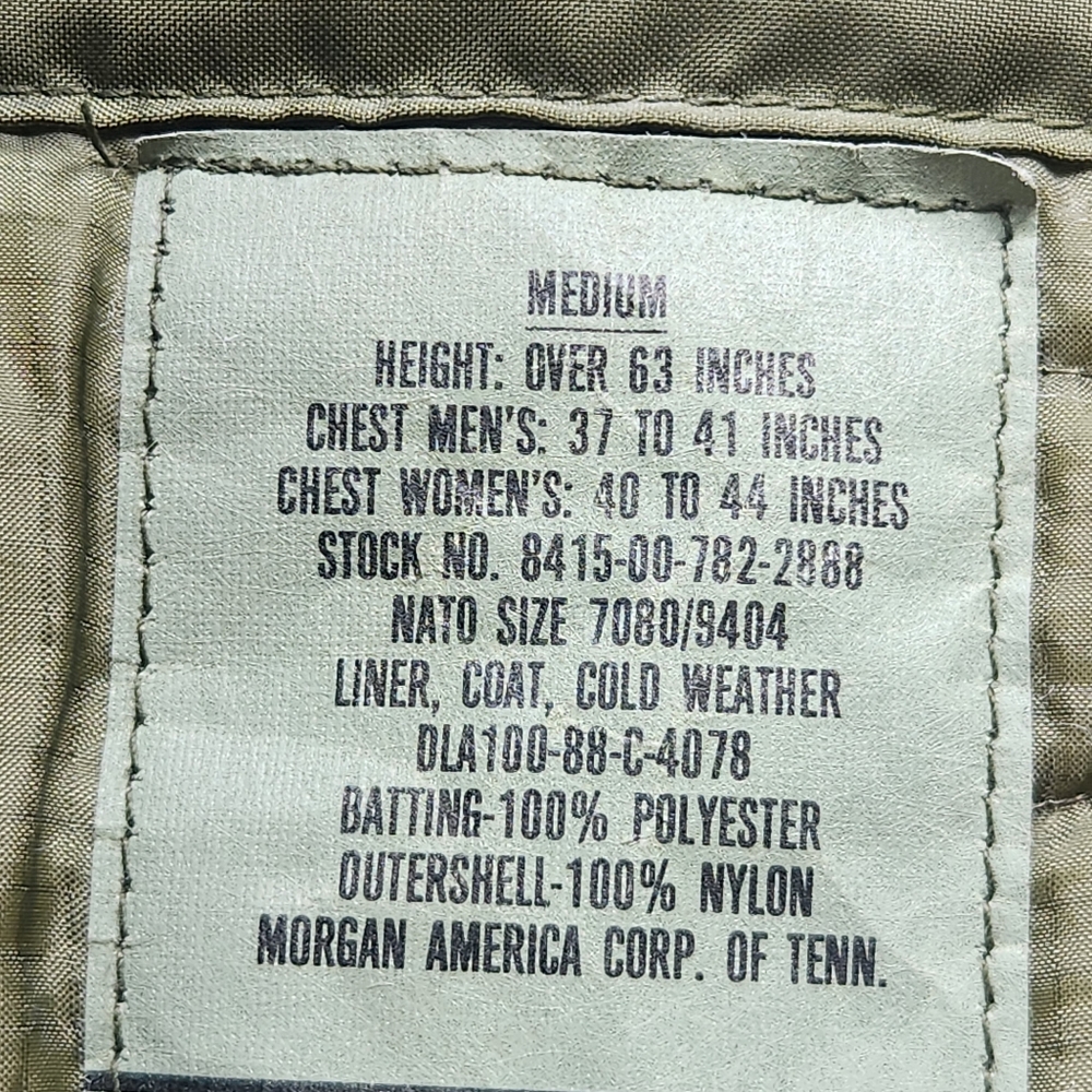 Vintage Cold Weather Mens Jacket Medium Camo Hunting Liner USA Morgan America Co - Picture 5 of 16